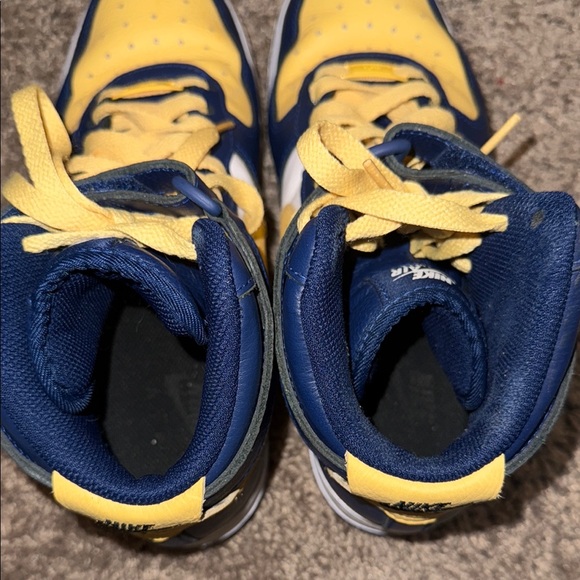 Nike Women’s Air Force 1 High Top Sneakers - Blue and Yellow - Picture 6 of 6